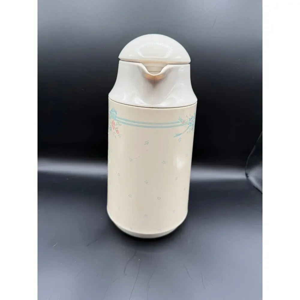 Vintage Corning Thermique Pitcher with Lid - Flower Pattern